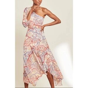 Veronica Beard Kimber Asymmetrical Dress Paisely Size 6